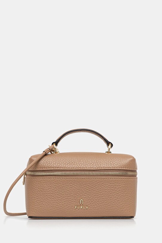 Furla poșetă de piele uni maro WE00625.HSF000.YU500