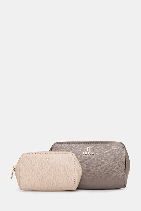 Δερμάτινη τσάντα καλλυντικών Furla 2-pack μπεζ WE00453.ARE000.3782S
