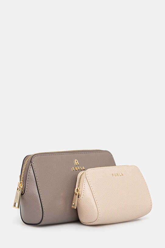 Δερμάτινη τσάντα καλλυντικών Furla 2-pack WE00453.ARE000.3782S μπεζ AA00