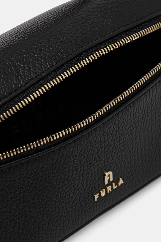 Kožená kabelka Furla černá WE00625.HSF000.O6000