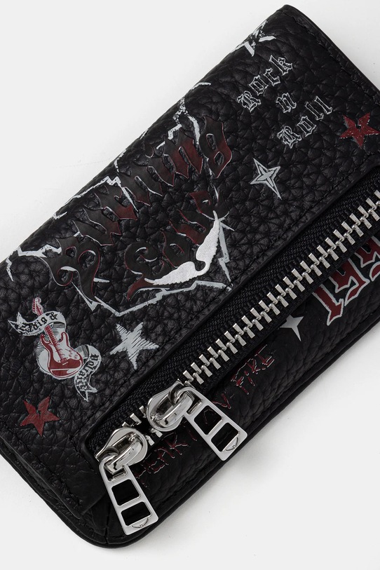 Kožená kľúčenka ZADIG&VOLTAIRE LWOG02284 čierna AW25