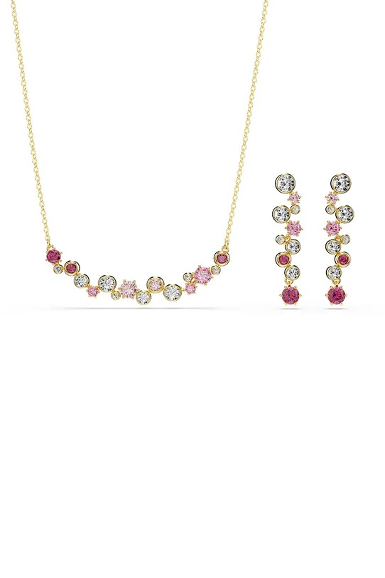 Swarovski naszyjnik i kolczyki CONSTELLA cyrkonia złoty 5722542