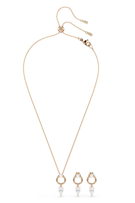 Swarovski naszyjnik i kolczyki MESMERA 5733808 złoty AW25
