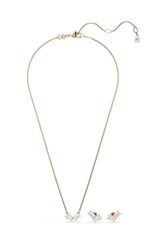 Náušnice a náhrdelník Swarovski MESMERA 5734246 zlatá AW25