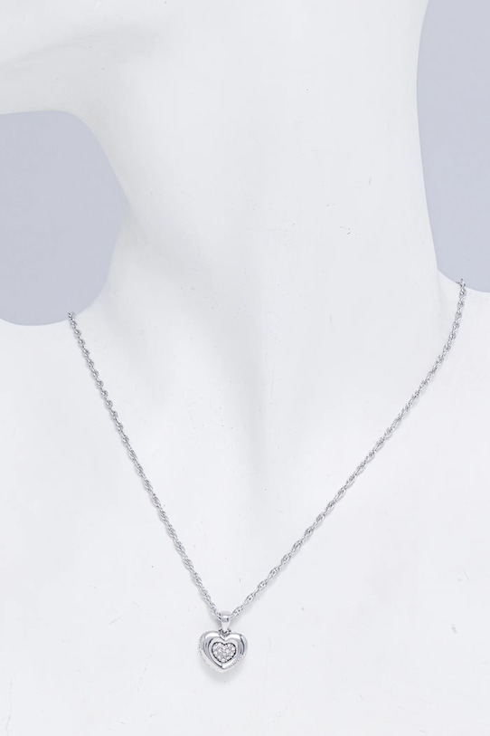 Akcesoria Guess naszyjnik L.O.V.E. JUBN05.463JW srebrny