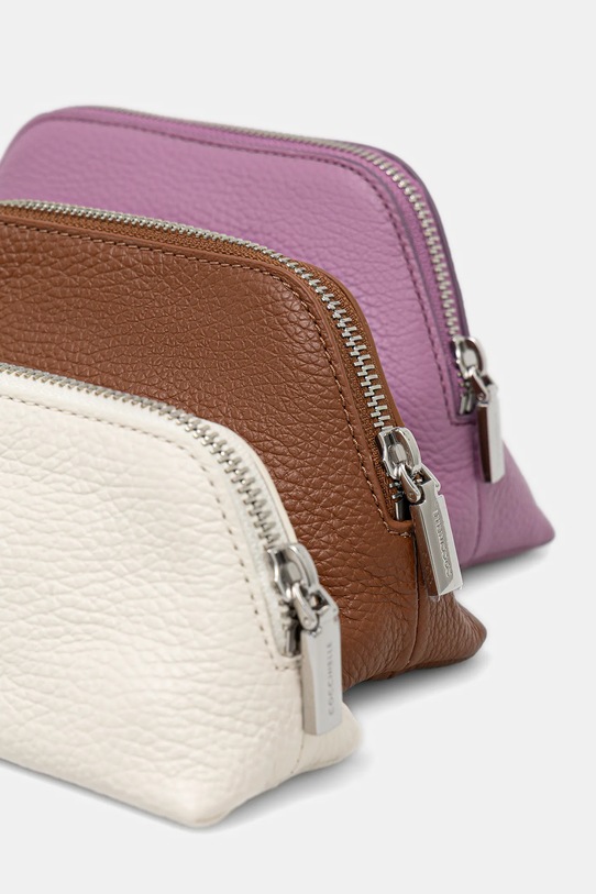 Coccinelle kosmetyczka skórzana 3-pack E5.TMF.25.04.01 fioletowy