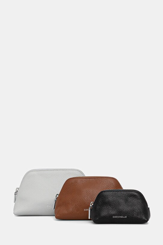 Coccinelle kosmetyczka skórzana 3-pack turkusowy E5.TMF.25.04.01