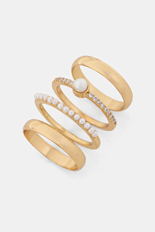 Aldo pierścionek pozłacany 4-pack cyrkonia złoty UMOMANAD.102