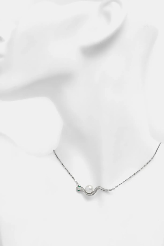 Accesorii Aldo colier SERPENTE.973 argintiu