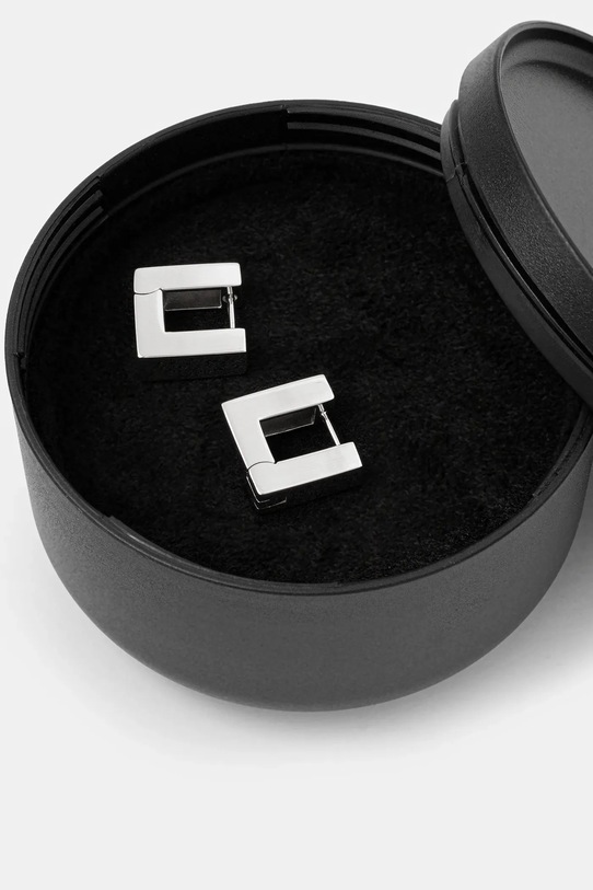 Tom Wood kolczyki srebrne Square Hoops Small srebrny 101008