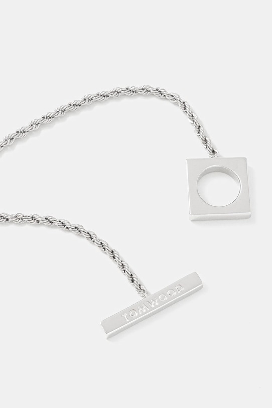 Tom Wood naszyjnik srebrny Square Rope Chain 101428 srebrny AW25