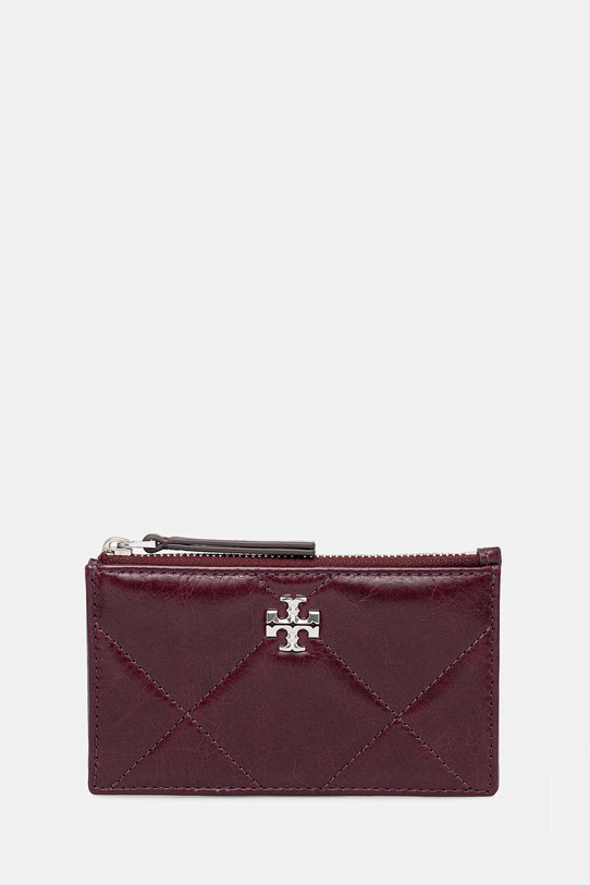 Tory Burch portofel de piele Kira Diamond Quilt piele rosu 174398.500