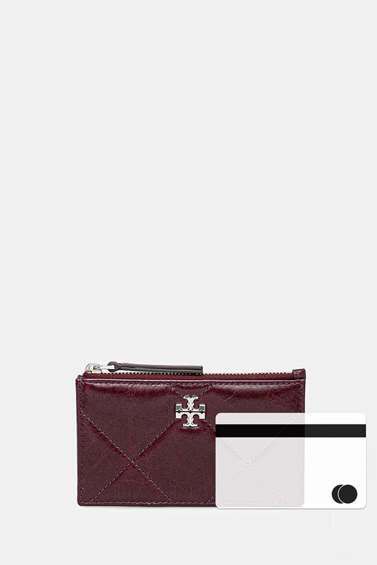 Kožni novčanik Tory Burch Kira Diamond Quilt crvena 174398.500