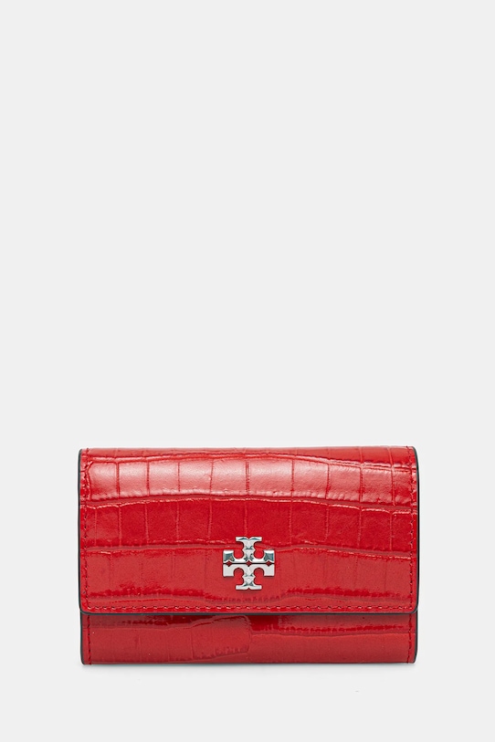 Tory Burch carcasă cardului Kira Croc Flap Card uni rosu 174403.600