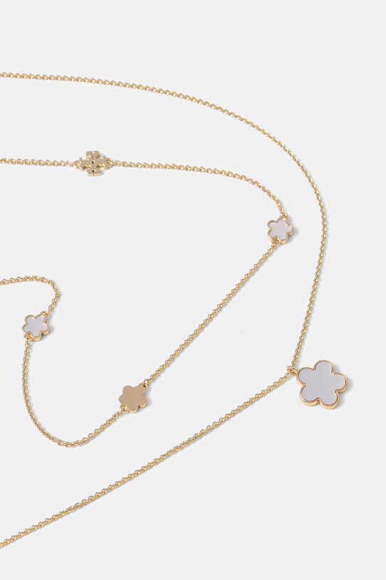 Tory Burch naszyjnik pozłacany Layered Flower 171101.700 złoty AW25