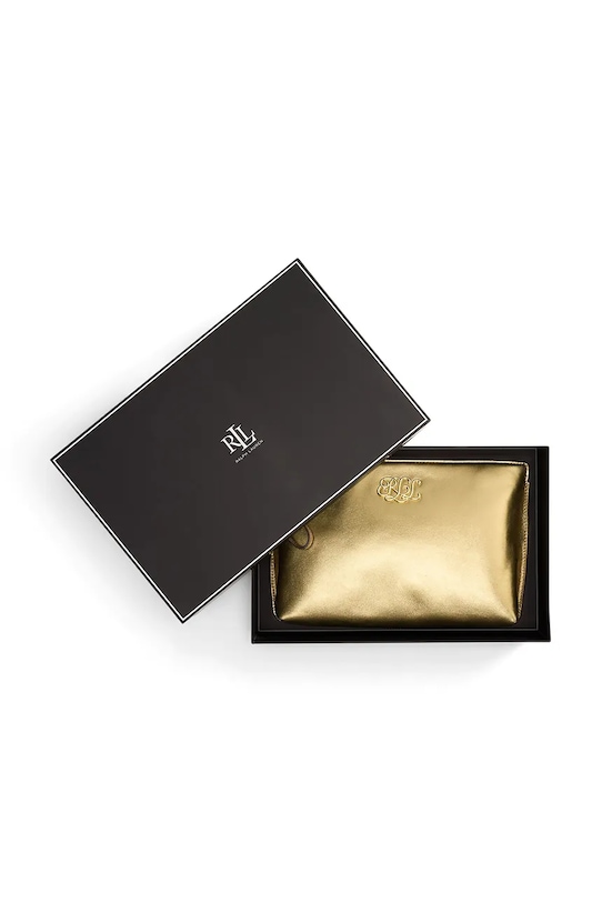 Кожаная косметичка Lauren Ralph Lauren золотой 432981192