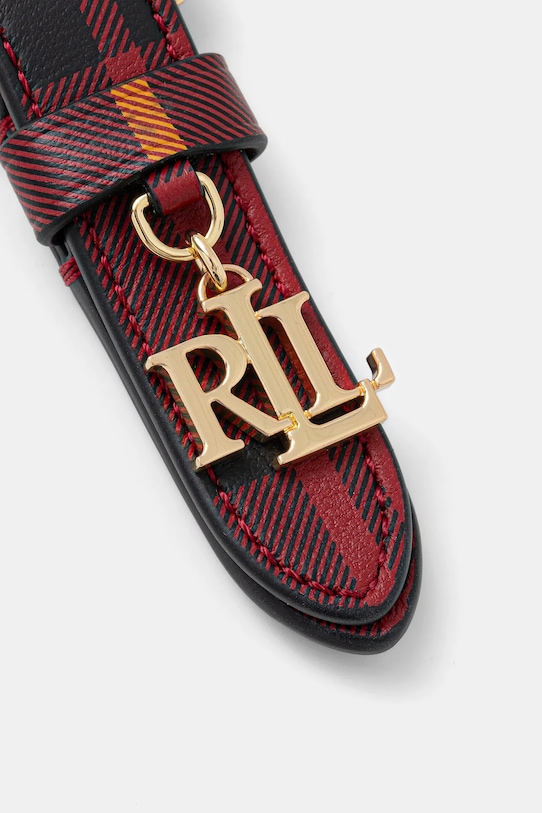 Lauren Ralph Lauren brelok skórzany 432981400 bordowy AW25