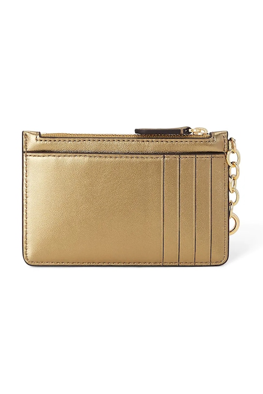 Lauren Ralph Lauren etui na kartę skórzane 432982049 złoty AW25