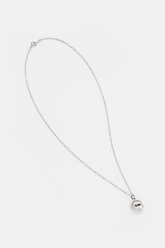 NEIGHBORHOOD naszyjnik srebrny SILVER BUTTON NECKLACE srebrny 252IVNH.AC03