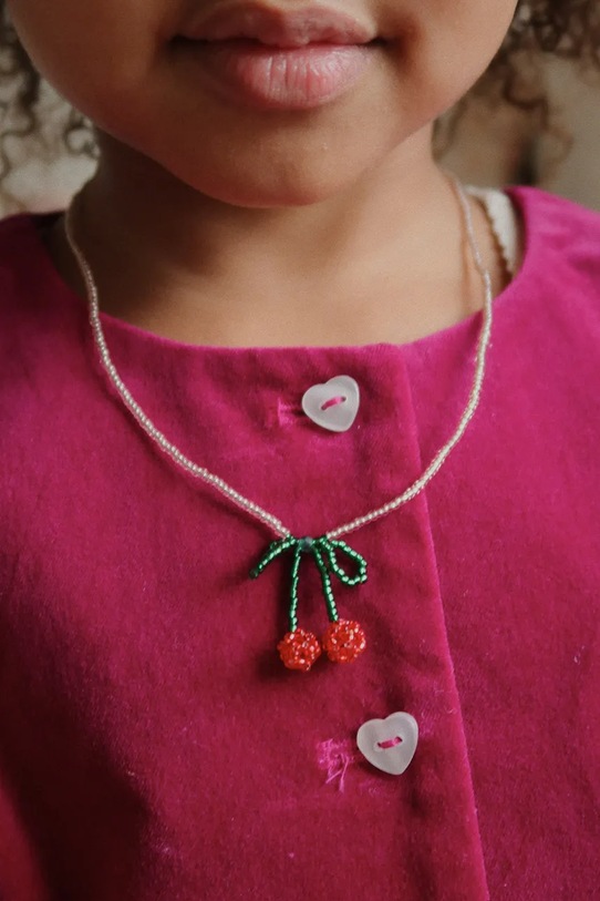 Бижута Konges Sløjd PEARLY NECKLACE & BRACELET SET KS102074.9BYA червен