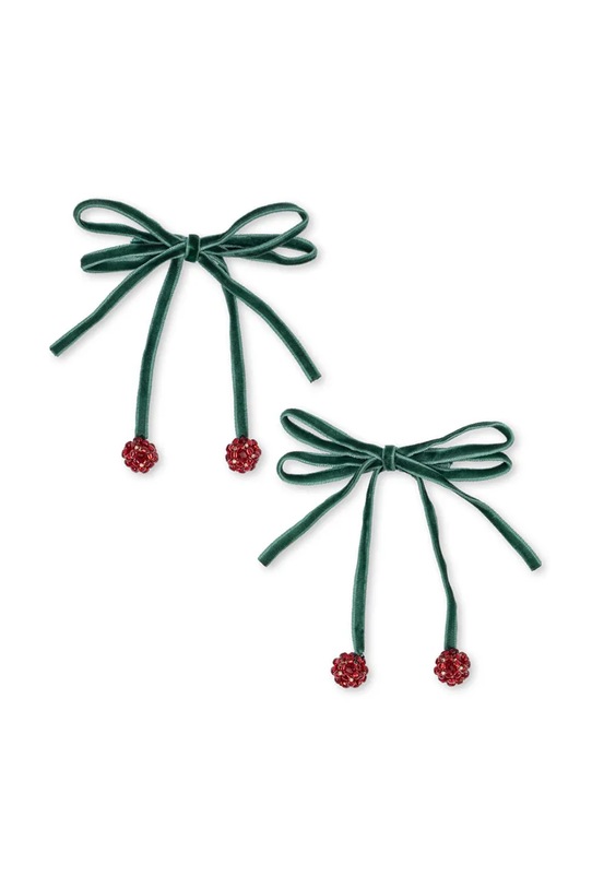Otroška sponka za lase Konges Sløjd 2 PACK CHERRY BOW HAIR CLIPS 2-pack rdeča KS103628.9BYA