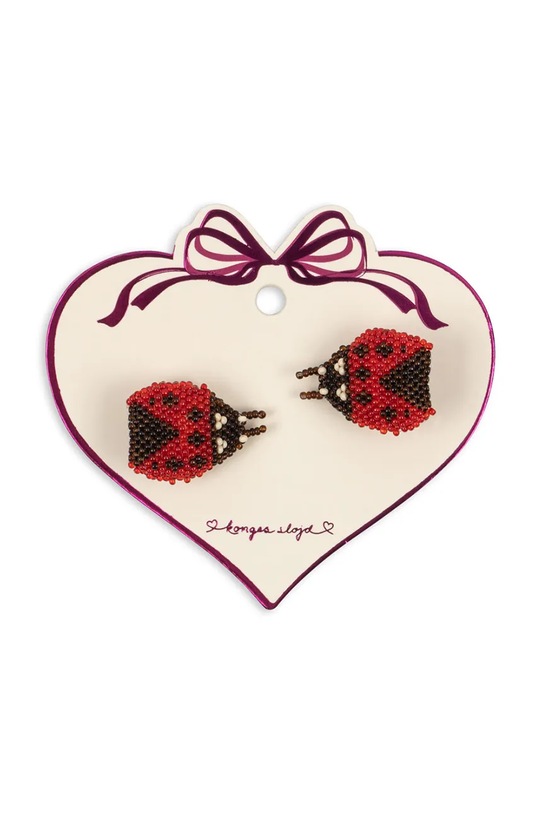 Фиби за коса Konges Sløjd 2 PACK LADYBUG BEADED HAIR CLIP червен KS103643.9BYA