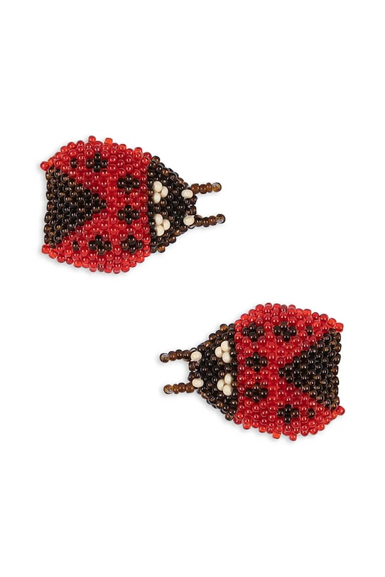 Τσιμπιδάκια Konges Sløjd 2 PACK LADYBUG BEADED HAIR CLIP KS103643.9BYA κόκκινο AW25