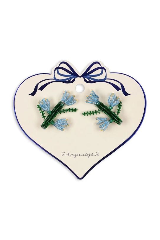 Lány Konges Sløjd gyerek hajcsat TULIP BEADED HAIR CLIP 2 db KS103652.9BYA kék