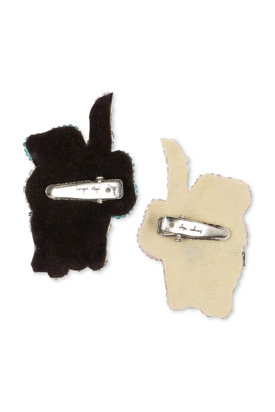 Dziewczynka Konges Sløjd spinki do włosów dziecięce 2 PACK BOW KITTY BEADED HAIR CLIP KS104048.9BYA multicolor