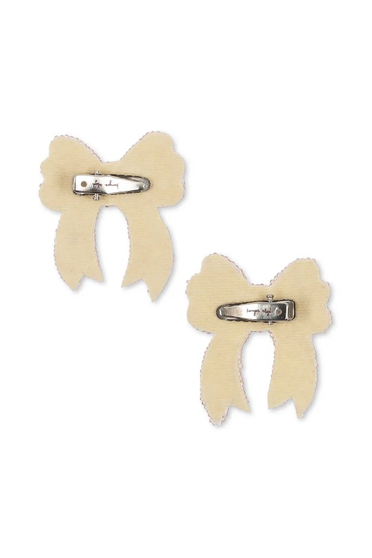 Dziewczynka Konges Sløjd spinki do włosów dziecięce 2 PACK SEQUIN BOW HAIR CLIP KS103649.9BYA beżowy