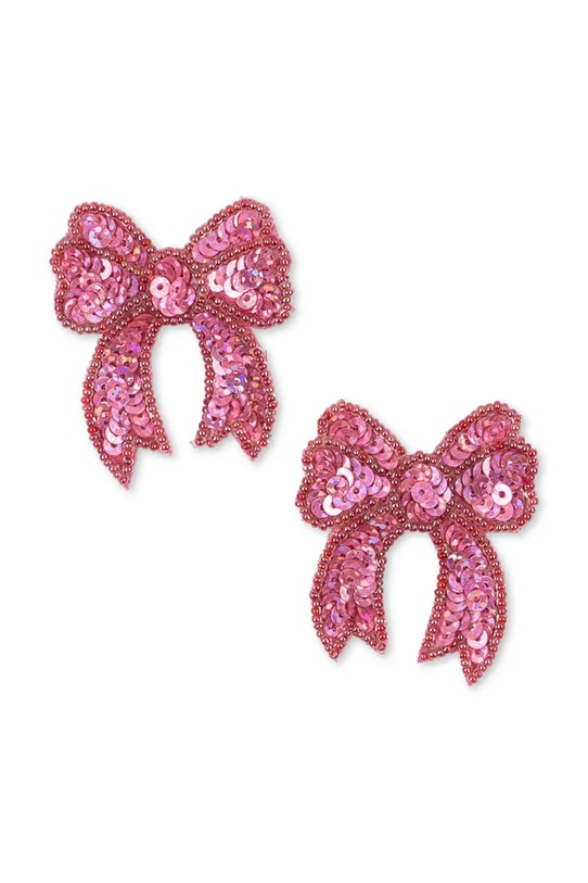 Konges Sløjd spinki do włosów dziecięce 2 PACK SEQUIN BOW HAIR CLIP KS103649.9BYA różowy AW25