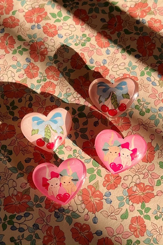 Παιδικά κλιπ μαλλιών Konges Sløjd 2 PACK VILMA HAIR CLIP 2-pack KS103654.9BYA ροζ