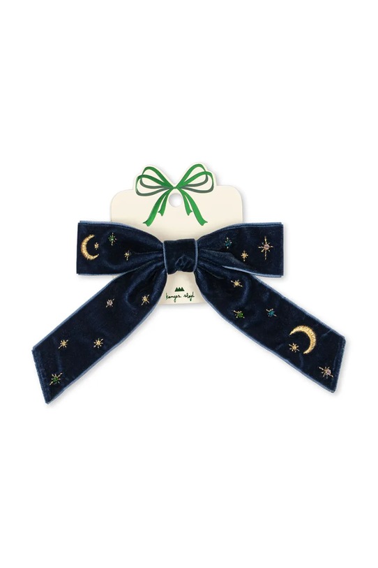 Konges Sløjd spinka do włosów VELVET BOW PEARLY HAIR CLIP KS104031.9BYA granatowy AW25