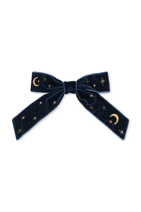 Dziewczynka Konges Sløjd spinka do włosów VELVET BOW PEARLY HAIR CLIP KS104031.9BYA granatowy