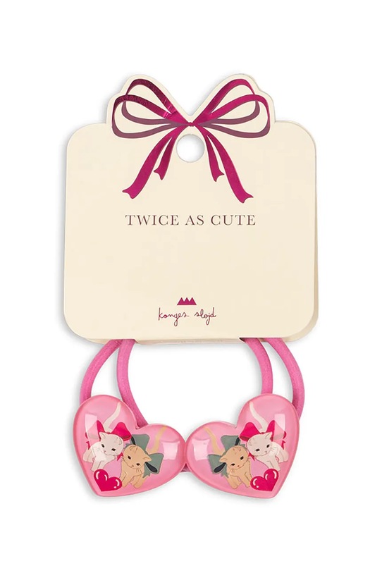 Παιδικά λαστιχάκια μαλλιών Konges Sløjd 2 PACK VILMA HAIR ELASTIC 2-pack ροζ KS104058.9BYA