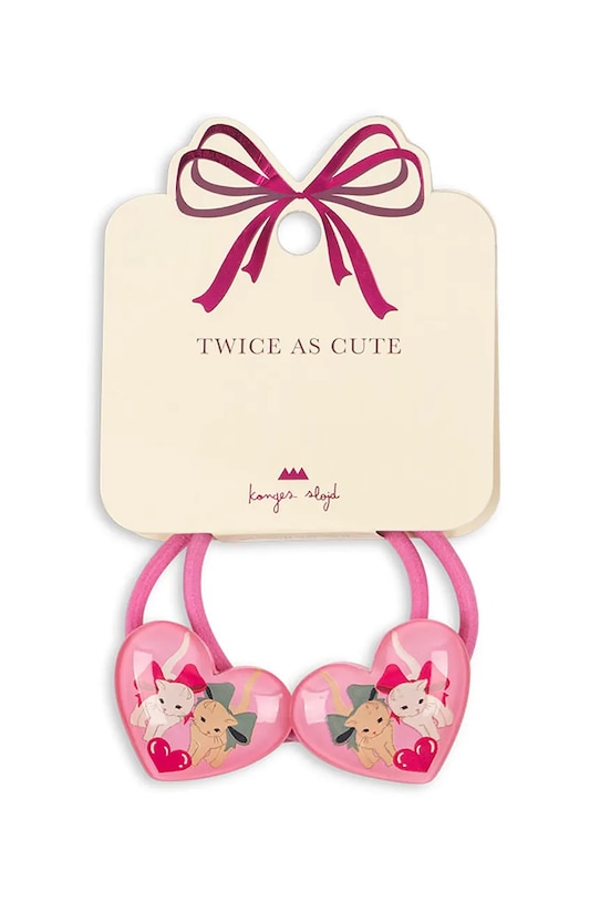 Дитячі резинки для волосся Konges Sløjd 2 PACK VILMA HAIR ELASTIC 2-pack рожевий KS104058.9BYA