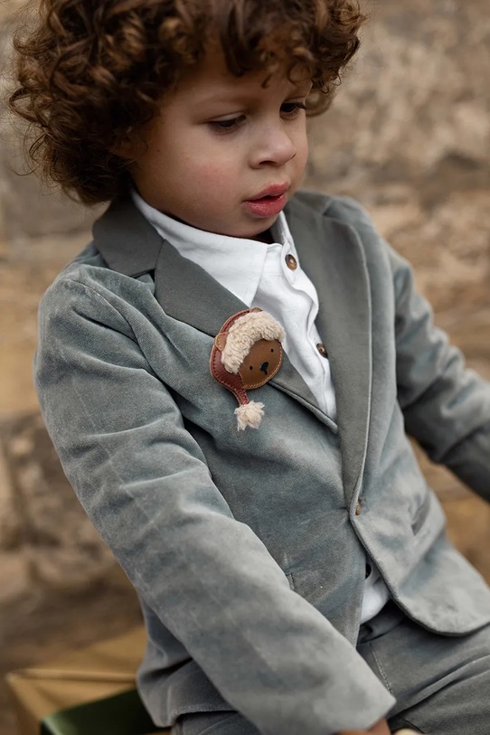 Дівчинка Дитяча шпилька для волосся Donsje Wonda Hairclip Christmas Bear 6024622 коричневий