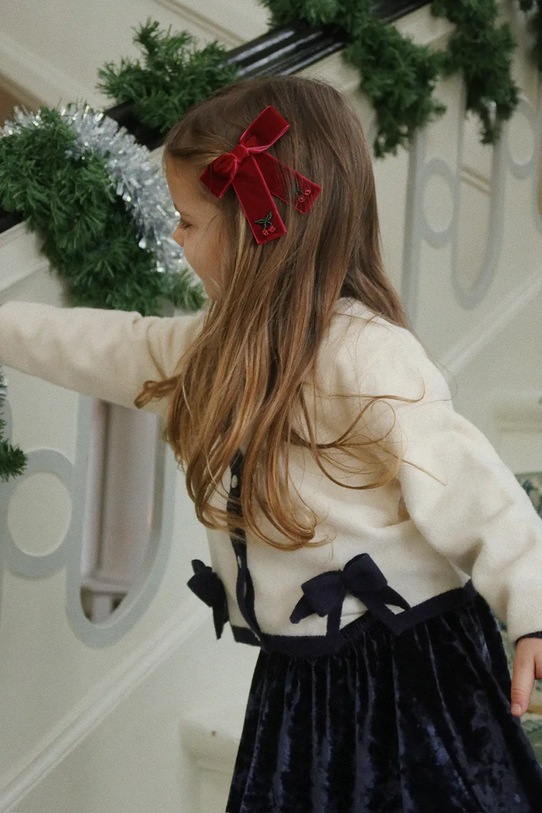 Konges Sløjd spinki do włosów dziecięce 2 PACK JULIETTE BOW HAIR CLIP 2-pack bordowy KS104175.9BYA