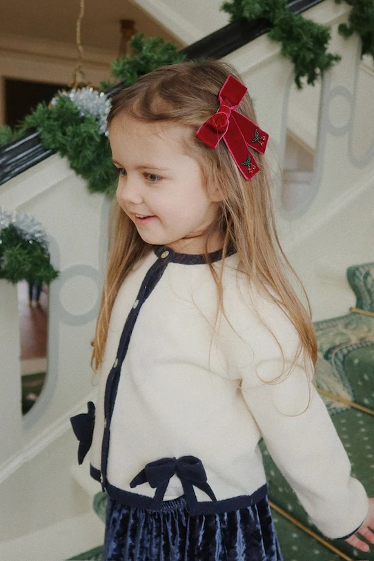 Konges Sløjd spinki do włosów dziecięce 2 PACK JULIETTE BOW HAIR CLIP 2-pack KS104175.9BYA bordowy