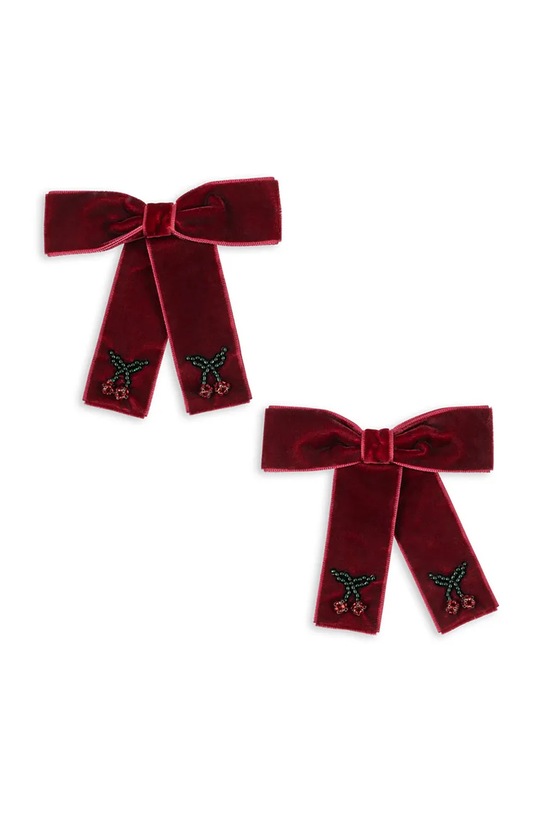 Konges Sløjd spinki do włosów dziecięce 2 PACK JULIETTE BOW HAIR CLIP 2-pack KS104175.9BYA bordowy AW25
