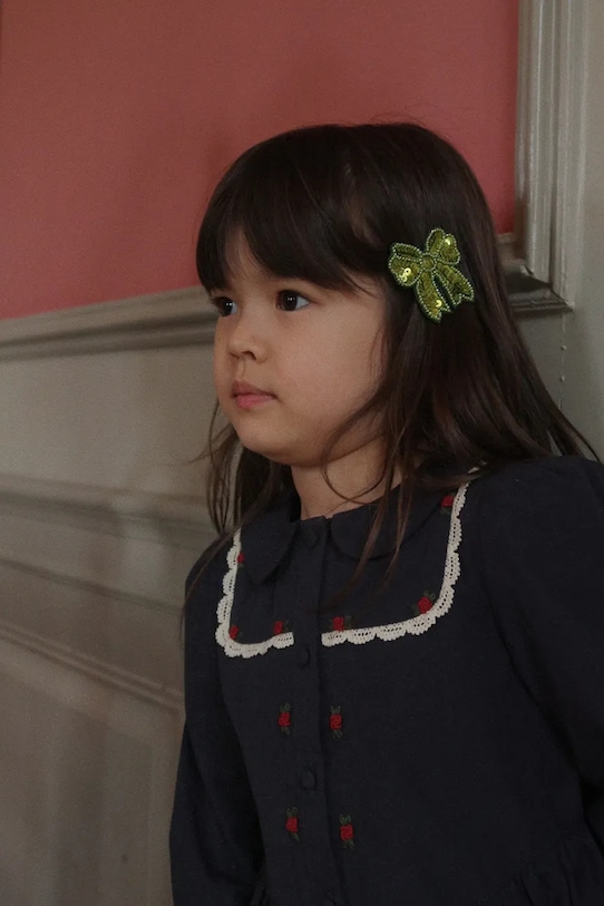 Детские заколки для волос Konges Sløjd 2 PACK SEQUIN BOW HAIR CLIP 2 шт KS104183.9BYA зелёный