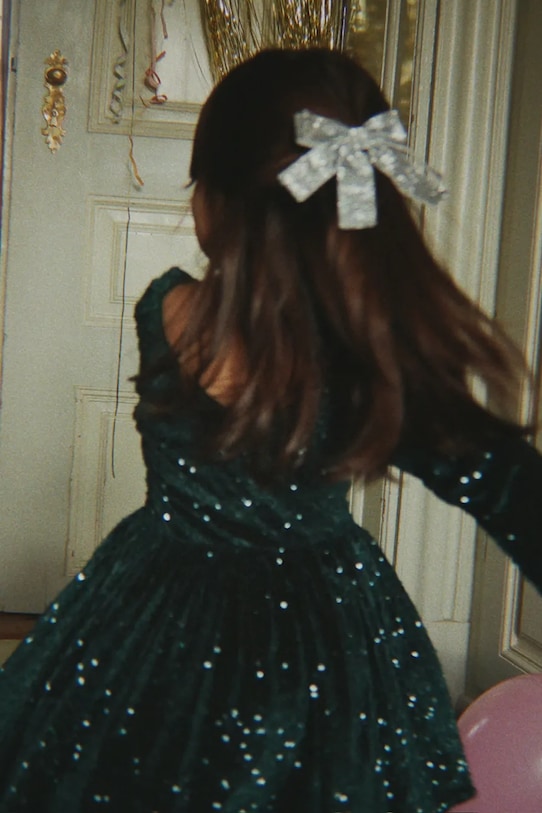 Konges Sløjd spinka do włosów GLITTER VELVET DOUBLE BOW HAIR BARRETTE KS104309.9BYA