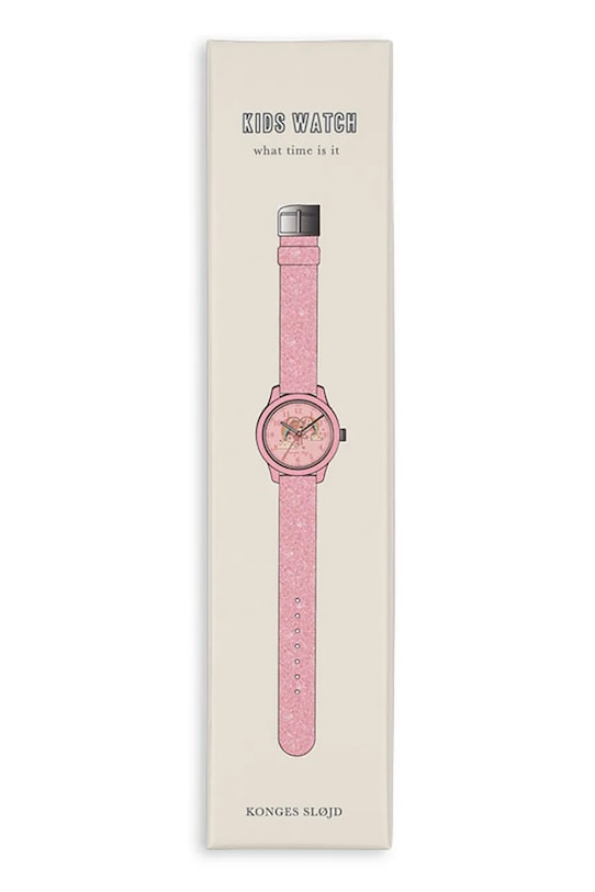 Konges Sløjd zegarek dziecięcy KIDS WATCH GLITTER KS104330.9BYA różowy AW25