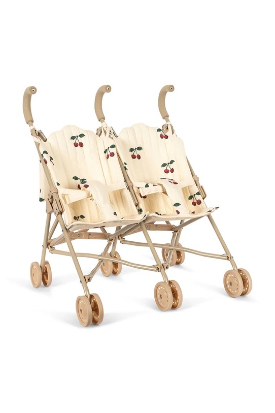 Konges Sløjd wózek dla lalek TWIN DOLL STROLLER KS104455.9BYA beżowy AW25