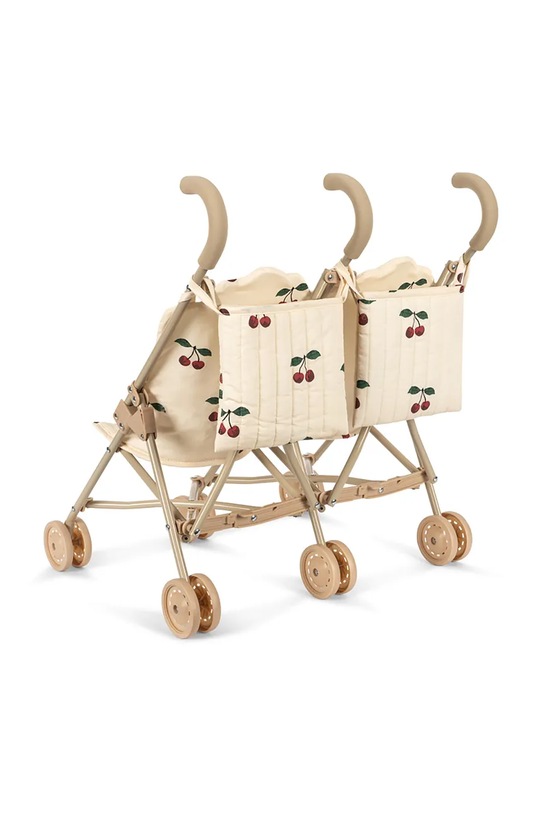 Dziewczynka Konges Sløjd wózek dla lalek TWIN DOLL STROLLER KS104455.9BYA beżowy
