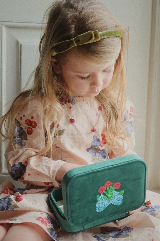 Детская повязка для волос Konges Sløjd VELVET BOW HAIRBRACE KS104462.9BYA зелёный