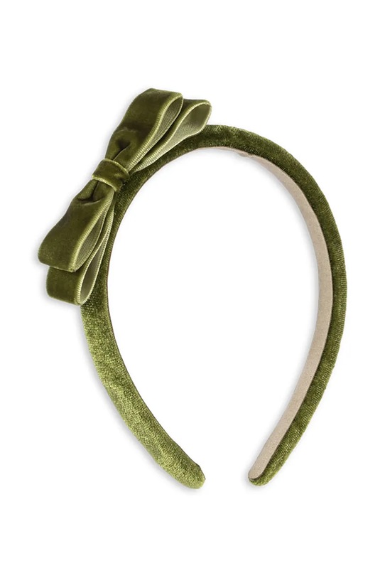 Konges Sløjd opaska do włosów dziecięca VELVET BOW HAIRBRACE KS104462.9BYA zielony AW25