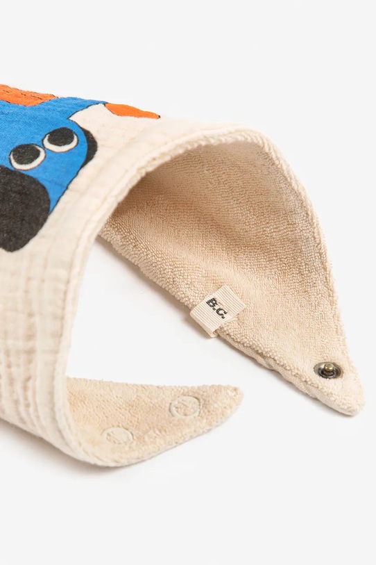 Bobo Choses śliniak dwustronny niemowlęcy Doggy Mate 2-pack 225AH017 beżowy AW25