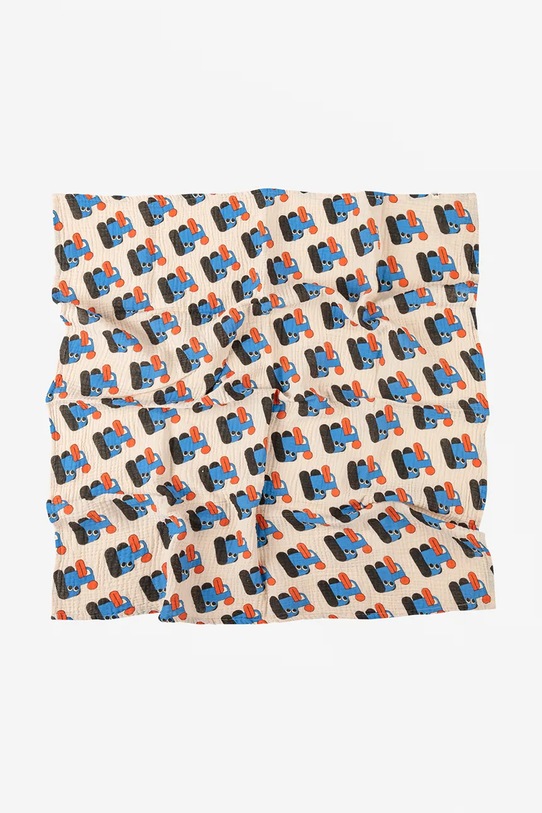 Băieți Bobo Choses pătură din bumbac pentru bebeluși Doggy Mate 225AH019 bej