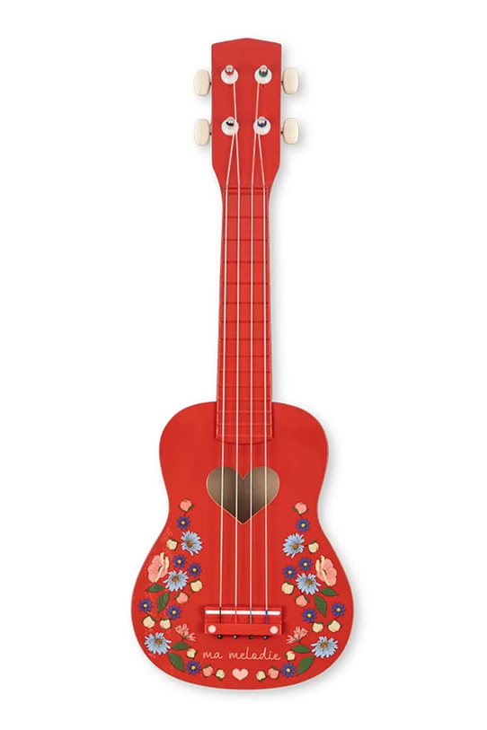Konges Sløjd zabawka dziecięca UKULELE FLOWER GLOSSY FSC czerwony KS104024.9BYA